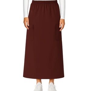 Burgundy scrub skirt